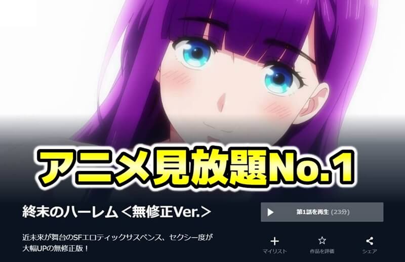 アニメ見放題No.1