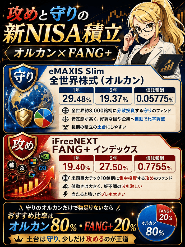オルカンとFANG＋2026年8月12日