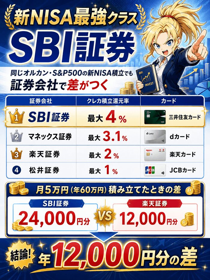 SBI証券は最強クラス