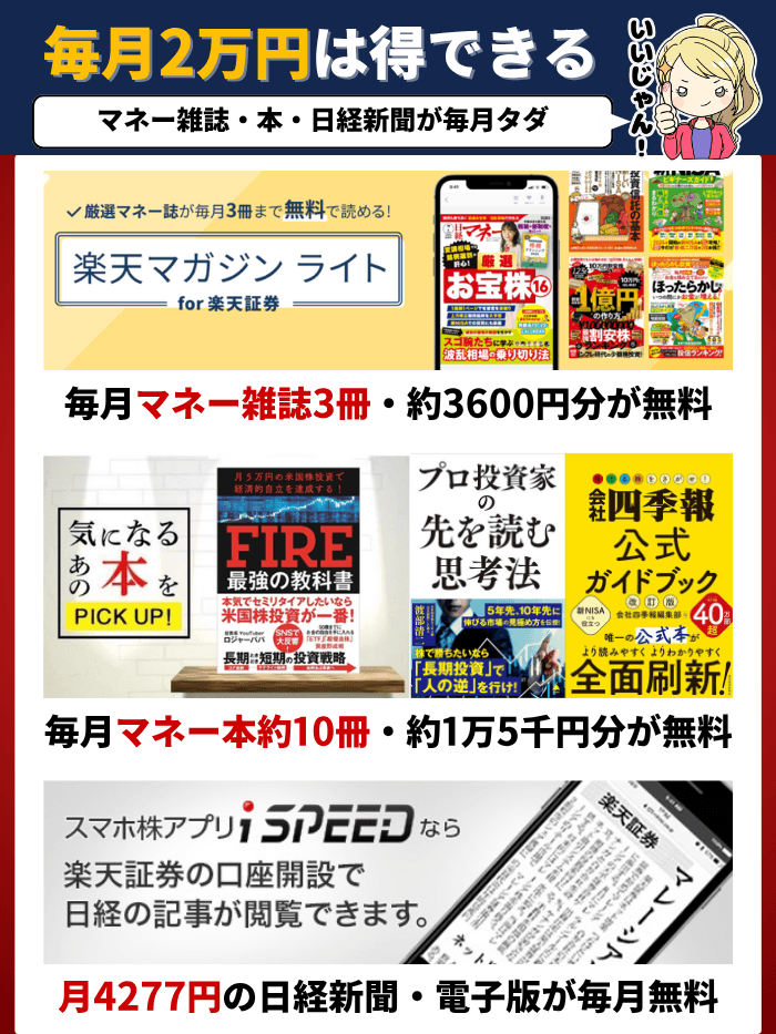 楽天証券の特典