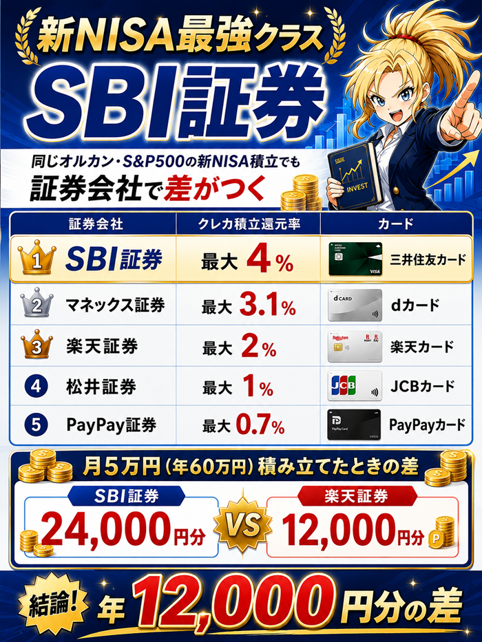 SBI証券のポイント還元最強