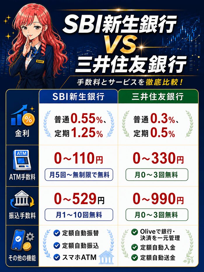 SBI新生銀行＆三井住友銀行