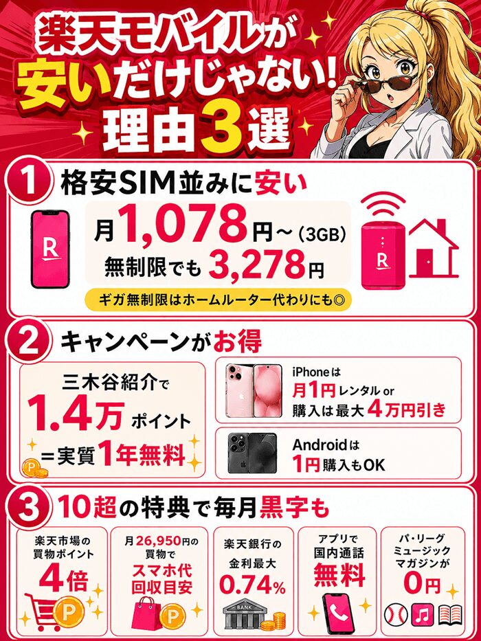 楽天モバイルまとめ8月