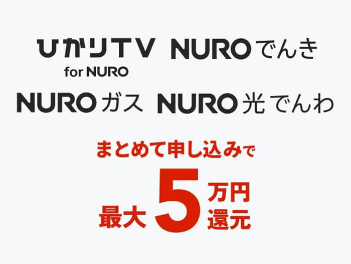 NURO光のオプションキャッシュバック