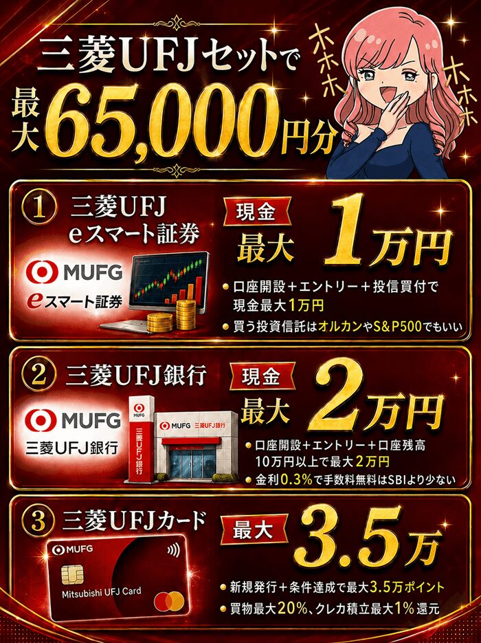 三菱UFJセット6.5万