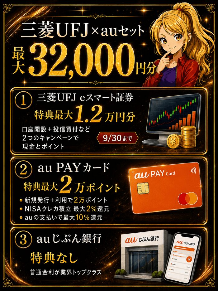 三菱UFJとauセット2