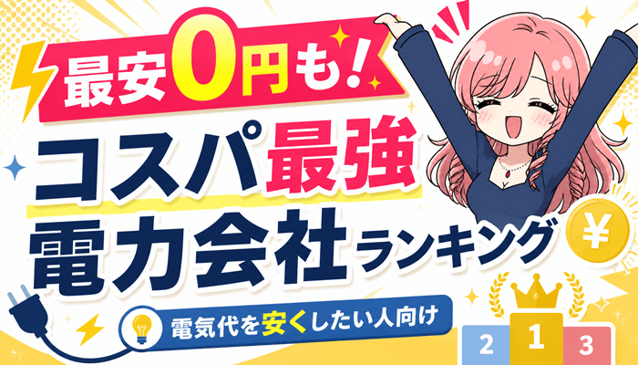 電気代ランキングのサムネ