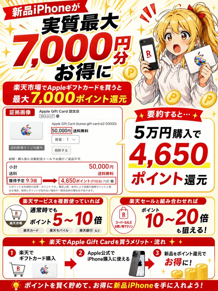 楽天市場でAppleギフトカード