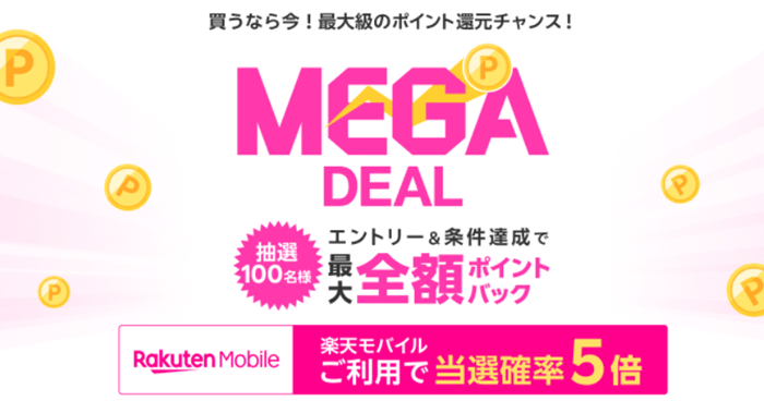 楽天モバイル最強感謝100%ポイントバック