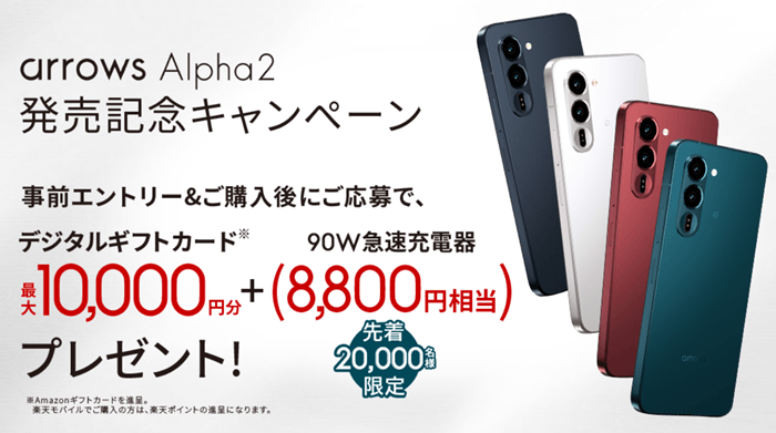 arrows Alpha2のIIJmioキャンペーン