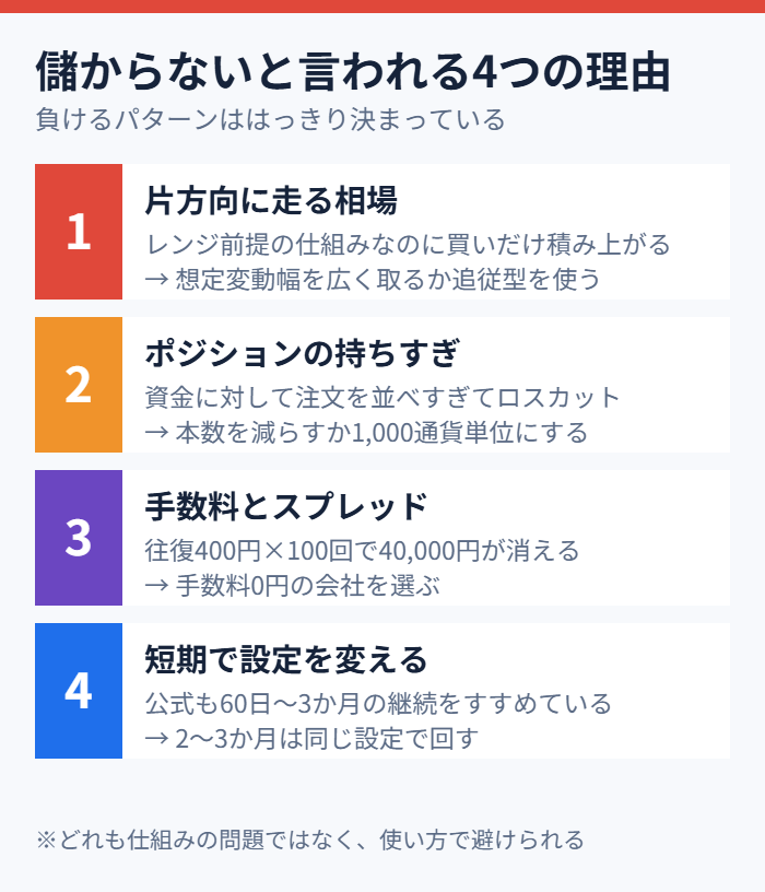 FX自動売買が儲からないと言われる4つの理由