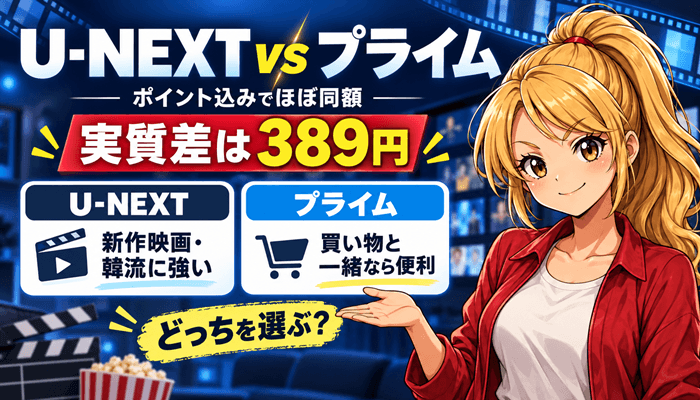 U-NEXTとAmazonプライムはどっちサムネ