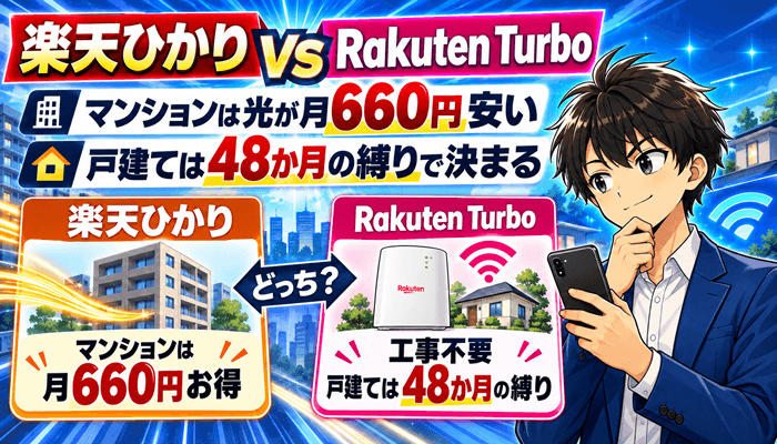 楽天ひかりとRakuten Turboサムネ