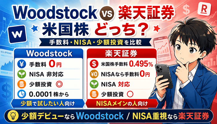 Woodstock（ウッドストック）と楽天証券サムネ