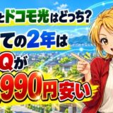 BBIQとドコモ光はどっち?戸建ての2年はBBIQが42,990円安い