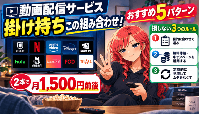 動画配信サービスの掛け持ちはこの組み合わせサムネ