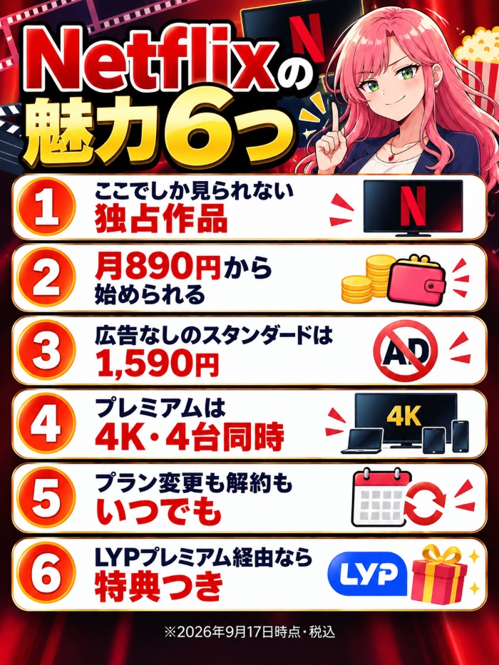 Netflixの魅力6つ