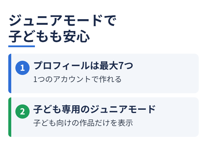 ジュニアモードで子どもも安心