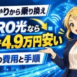 auひかりから乗り換え。NURO光なら2年で4.9万円安い。解約の費用と手順
