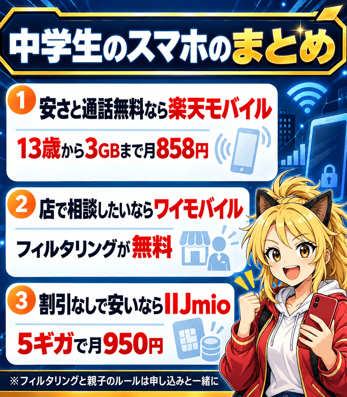 中学生のスマホのまとめ