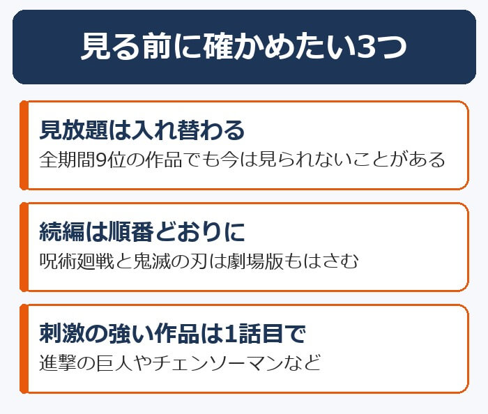 dアニメストアで見る前に確かめたい3つ。見放題の入れ替わり・続編の順番・刺激の強い作品