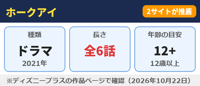 ホークアイ(全6話・年齢の目安12+)