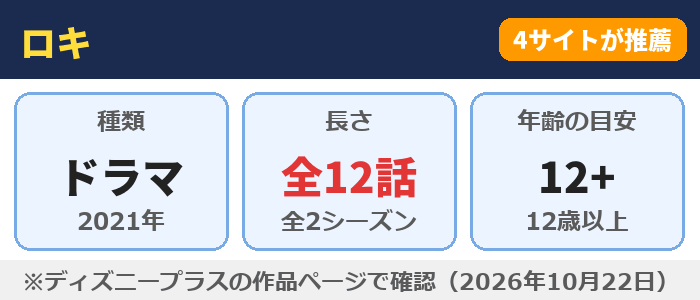 ロキ(全12話・年齢の目安12+)