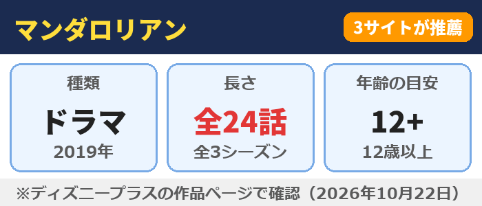 マンダロリアン(全24話・年齢の目安12+)