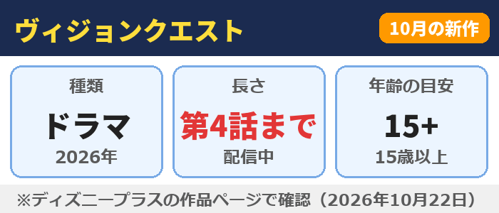 ヴィジョンクエスト(第4話まで配信中・年齢の目安15+)