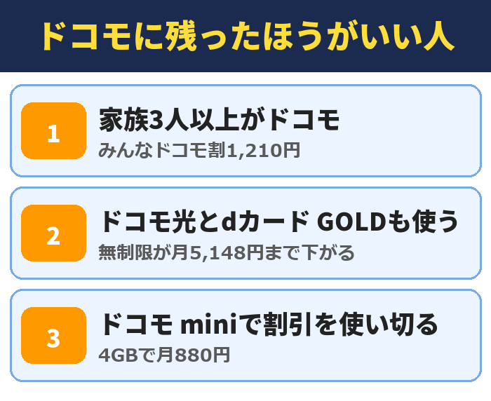 ドコモに残ったほうがいい人
