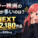 ホラー映画の配信が多いのは?U-NEXT見放題2,180作品・DMM TVは809作品