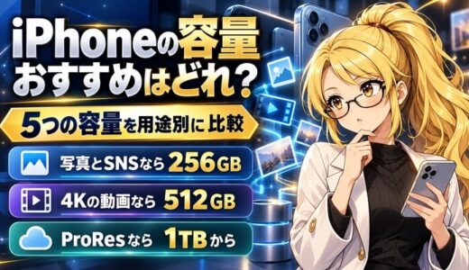 iPhoneの容量おすすめはどれ?5つの容量を用途別に比較