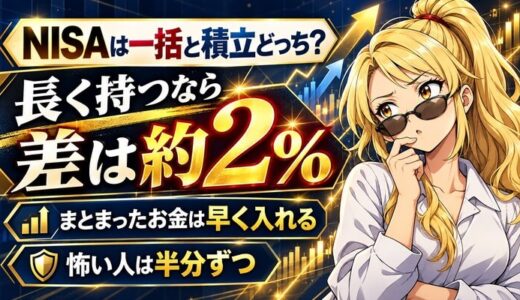 NISAは一括と積立どっち？長く持つなら差は約2%
