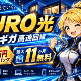 NURO光は2.5ギガの高速回線で最大6.5万円キャッシュバック・最大11か月無料
