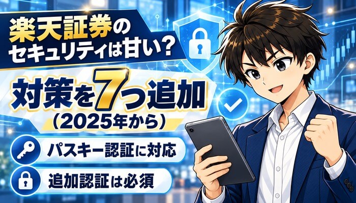 楽天証券のセキュリティは甘い？2025年から対策を7つ追加